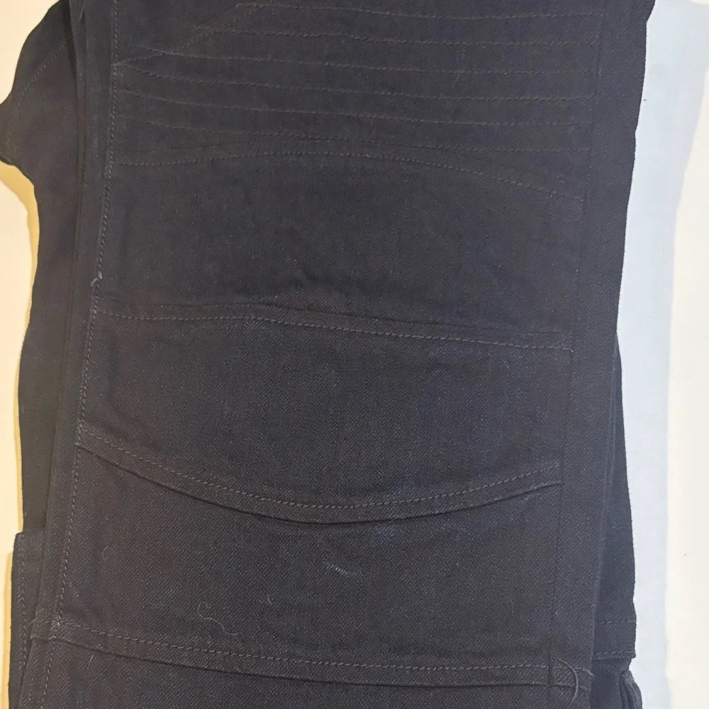 Men's Reinforced Technical Black Straight Jeans. - Picture 7 of 9